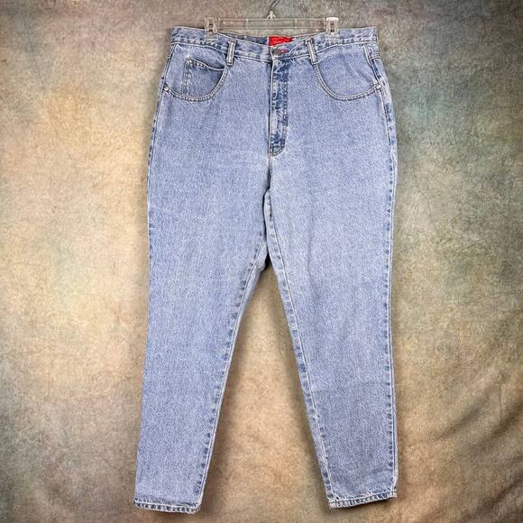 Vintage 90s Denim Jeans Medium Wash Venezia Womans Sz 18 USA Made Mom Jeans - Picture 1 of 7